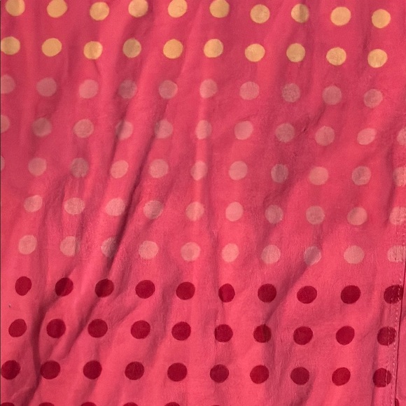 4/$20 Hyba women’s Pink and Orange Polka Dot Tank Top, keyhole back, size medium - Picture 3 of 5